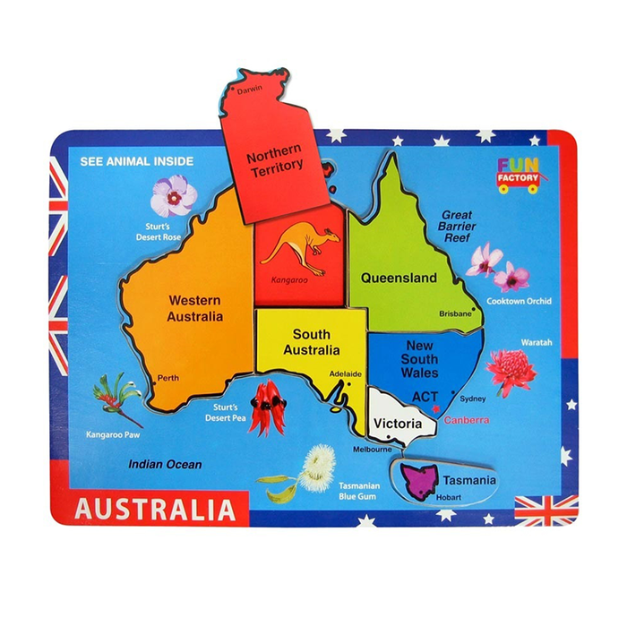 Fun Factory | Raised Australia Map Puzzle