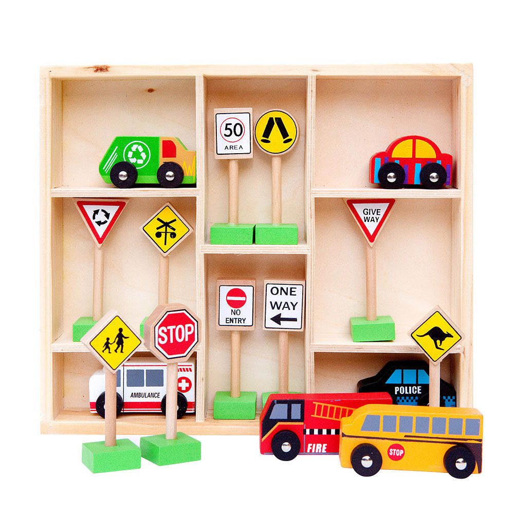 Australian Car Traffic Sign Set | Fun Factory