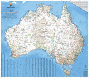 Hema Maps Large Folded Map of Australia | 1000 x 870mm Flat