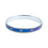 Silver mood bangle with colour-changing band and white star motifs — Adventure Awaits