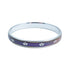 Silver mood bangle with colour-changing band and white flower motifs — Adventure Awaits