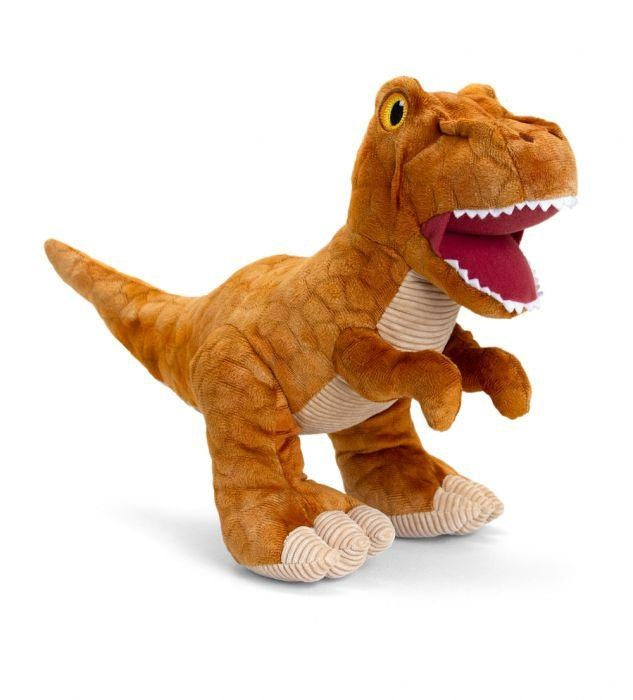 brown keelco t-rexdinosaur on white background