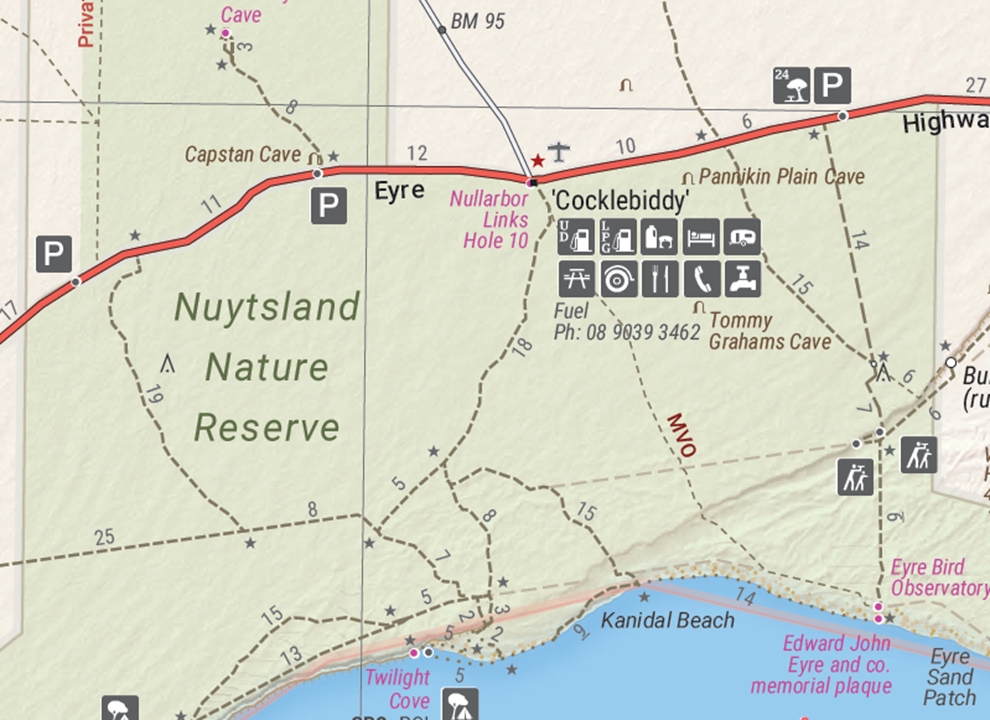 Hema Maps | Nullarbor Plain WESTERN Map Explorer Map