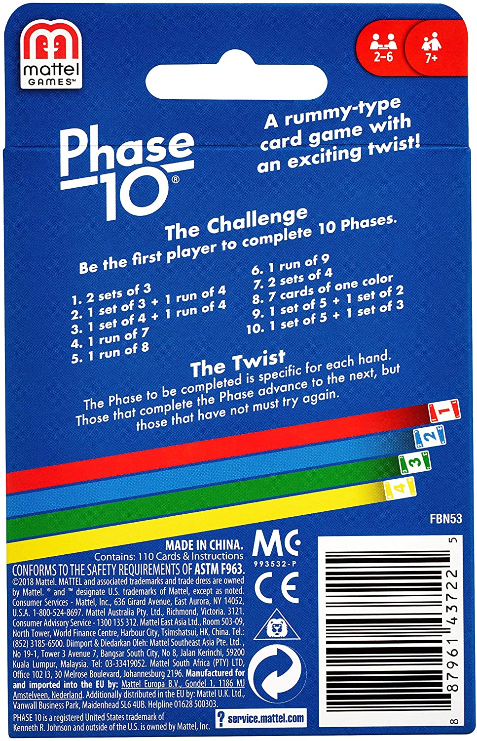 Phase 10 Card Game, Family Game for Adults & Kids, Challenging & Exciting  Rummy-style Play 