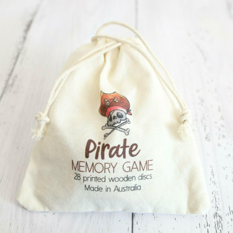 Pirate memory game drawstring storage bag — Adventure Awaits