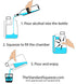 Three-step Standard Squeeze Bottle guide: pour alcohol, squeeze to fill chamber, then pour — Adventure Awaits