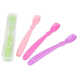 Re-Play Infant/Baby Spoons 4 Pack Pink/Purple/Green