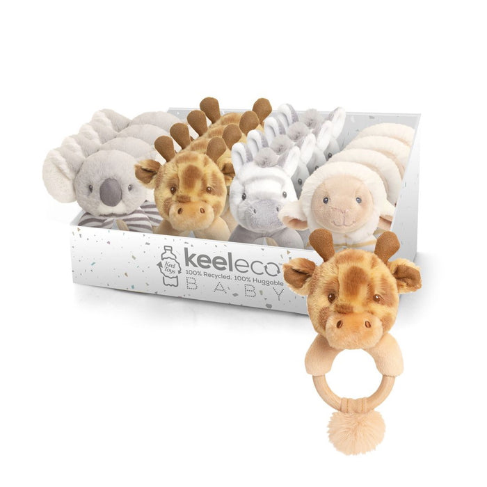 Keeleco 14cm Ring Rattle Animals