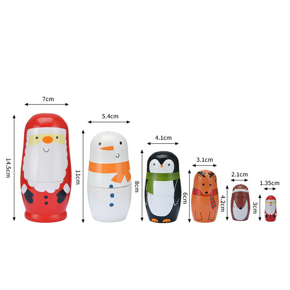 Nesting Dolls | Christmas Santa Claus & Friends