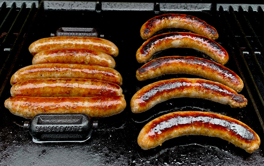 cooking straight sausages on the BBQ with Sausage Mate - Adventure Awaits 
