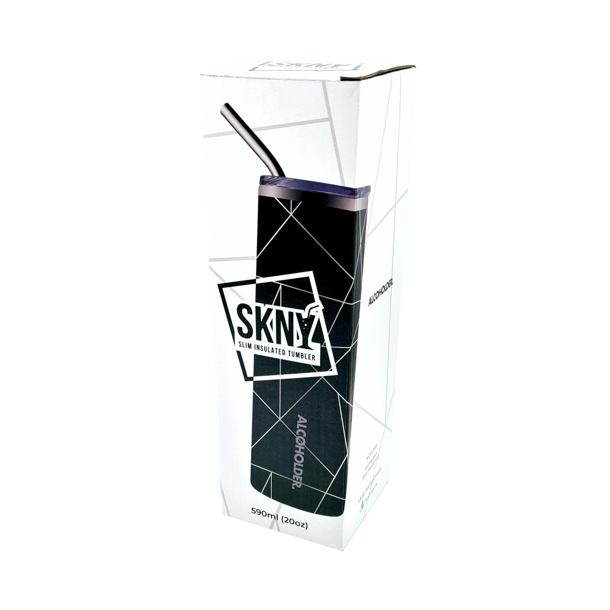 Alcoholder SKNY Slim Insulated Tumbler | Luxe Geo Black or White