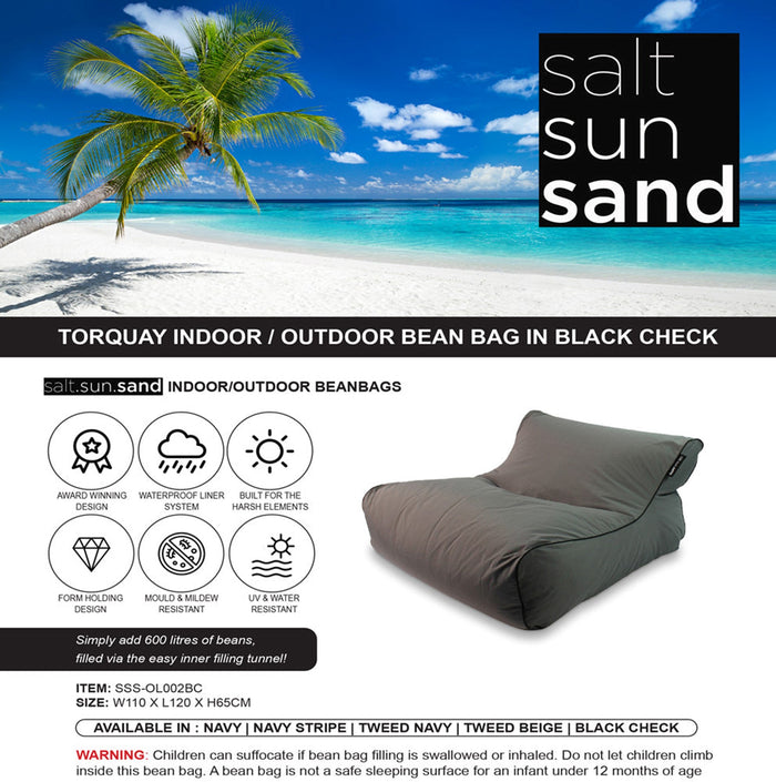 Salt Sun Sand Torquay Indoor/Outdoor Bean Bag Lounger