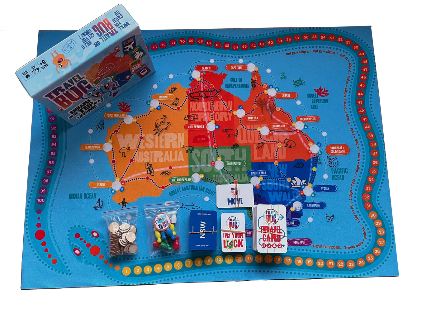 Travel Bug Board Game Australian Made See Australia Family Fun – Adventure  Awaits