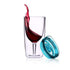 double wall wine tumbler with inner wine glass and red wine splash, includes blue lid, stylish insulated drinkware for travel and outdoor use Adventure Awaits