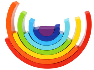 Wooden Rainbow Stacker - BRIGHT by Tooky Toy