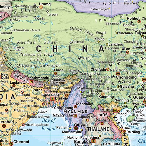 Hema Maps | The World Political Pacific-Centred
